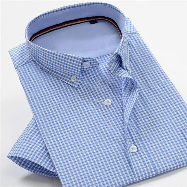 5XL 6XL 7XL 8XL 9XL 10XL big Size Men&#39;s Plaid Shirt 2022 Summer New High Quality Cotton Business Casual Brand Short Sleeve Shirt