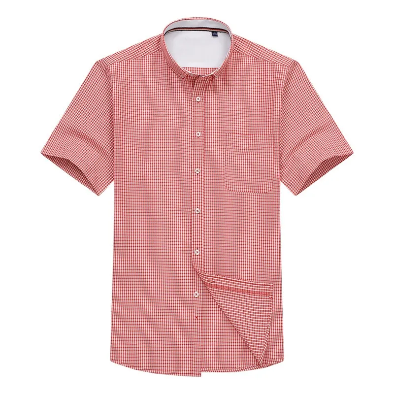 5XL 6XL 7XL 8XL 9XL 10XL big Size Men&#39;s Plaid Shirt 2022 Summer New High Quality Cotton Business Casual Brand Short Sleeve Shirt