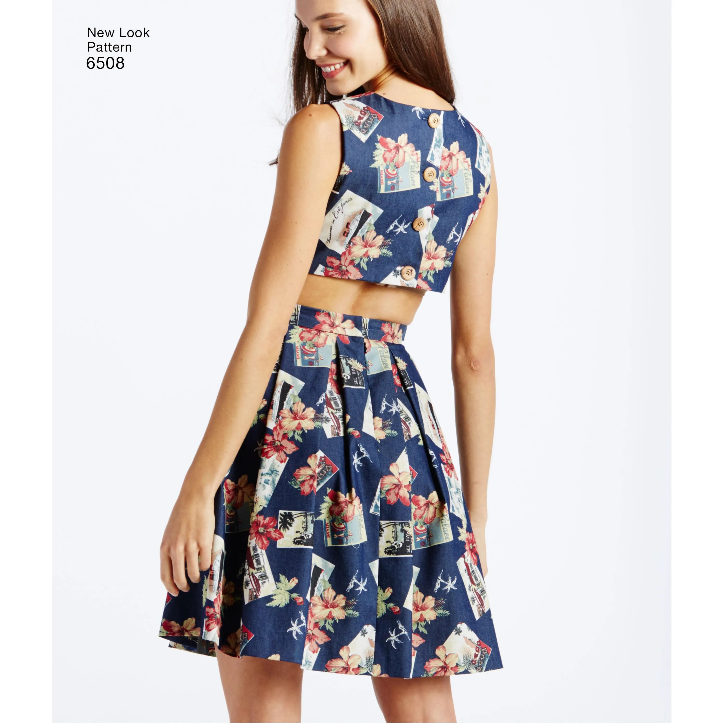 6508 New Look Pattern 6508 Women’s   Dress with Open or Closed Back Variations
