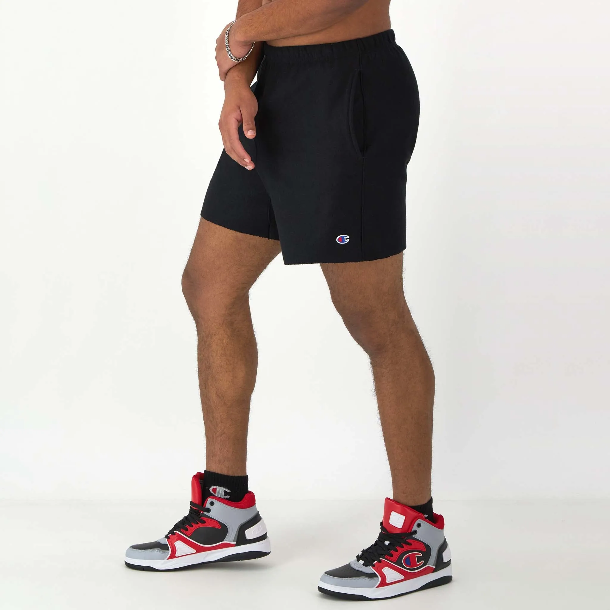 7" Reverse Weave Cut-Off Shorts, C Logo