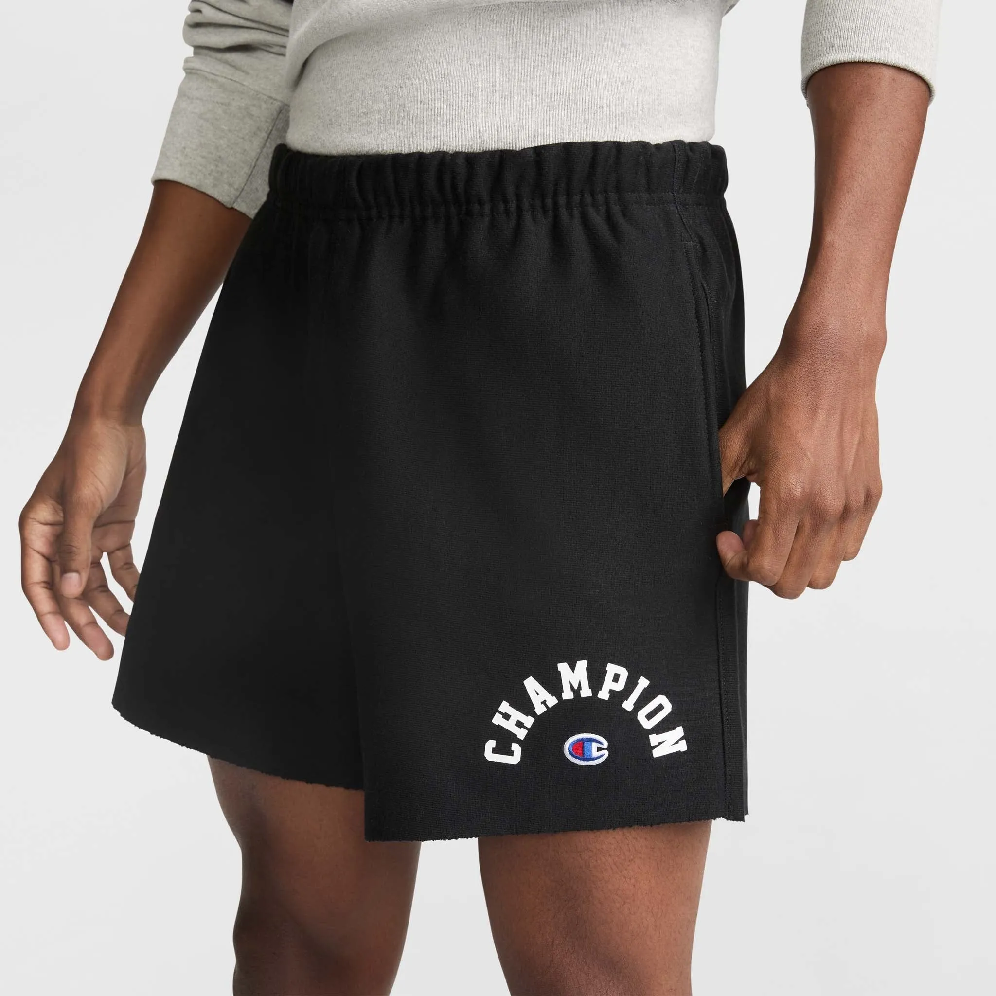 7" Reverse Weave Relay Cut Off Shorts, Arch Logo
