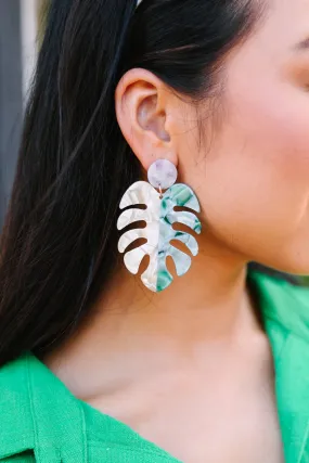 All's Fair Green Palm Earrings