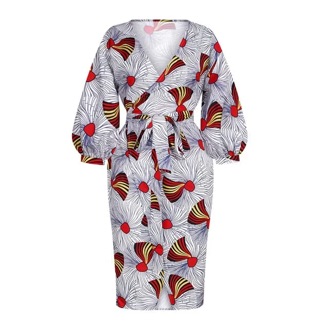 Autumn Dress Dashiki Printed African Dresses for Women