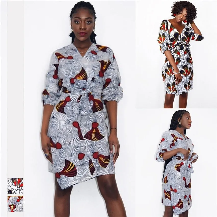 Autumn Dress Dashiki Printed African Dresses for Women