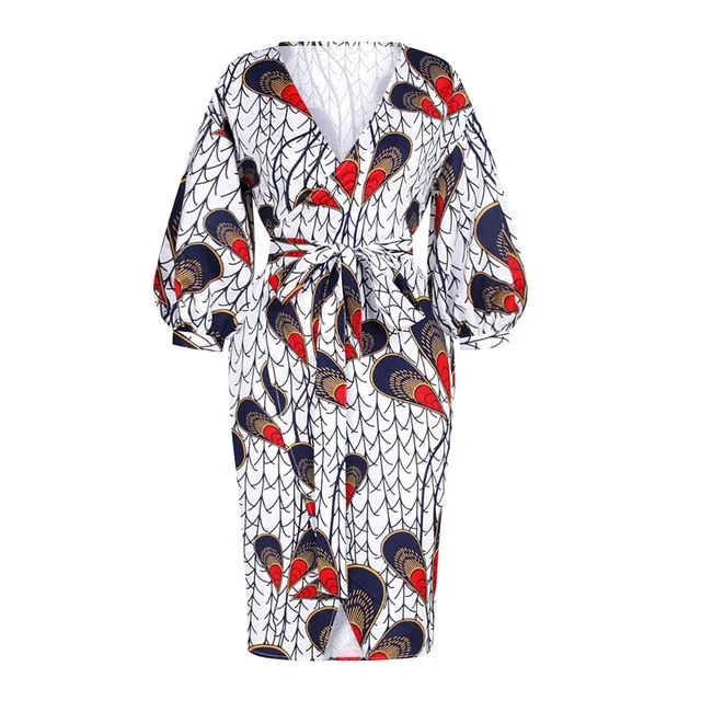 Autumn Dress Dashiki Printed African Dresses for Women