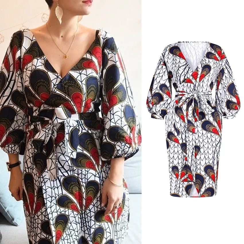 Autumn Dress Dashiki Printed African Dresses for Women