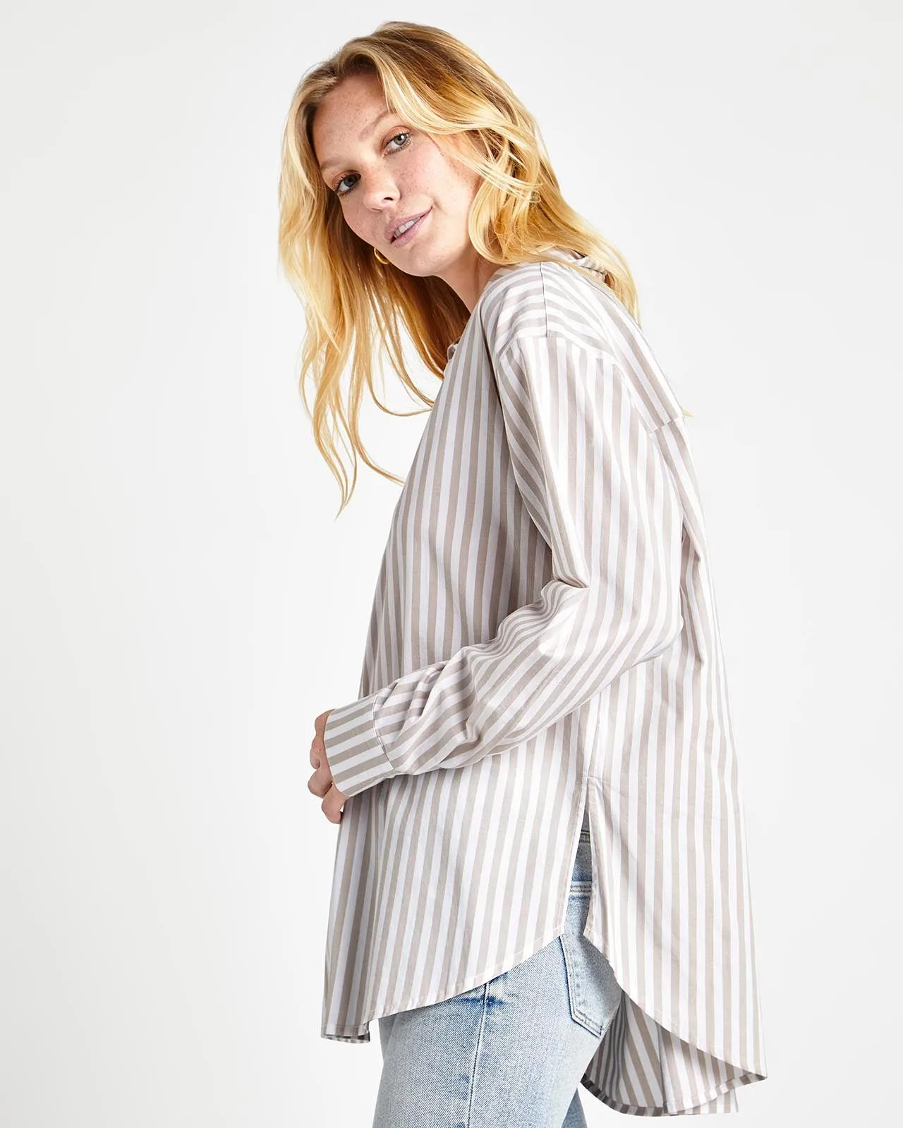 Avril Striped Button Down Shirt