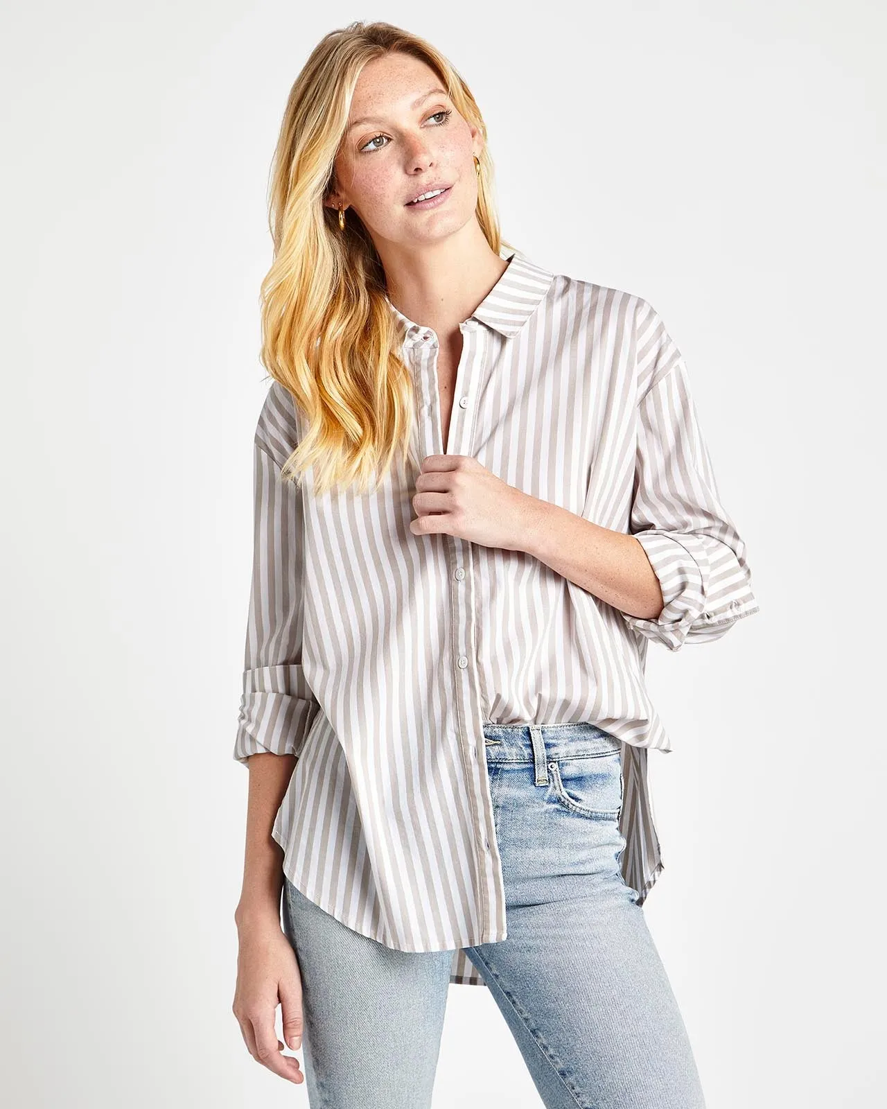 Avril Striped Button Down Shirt
