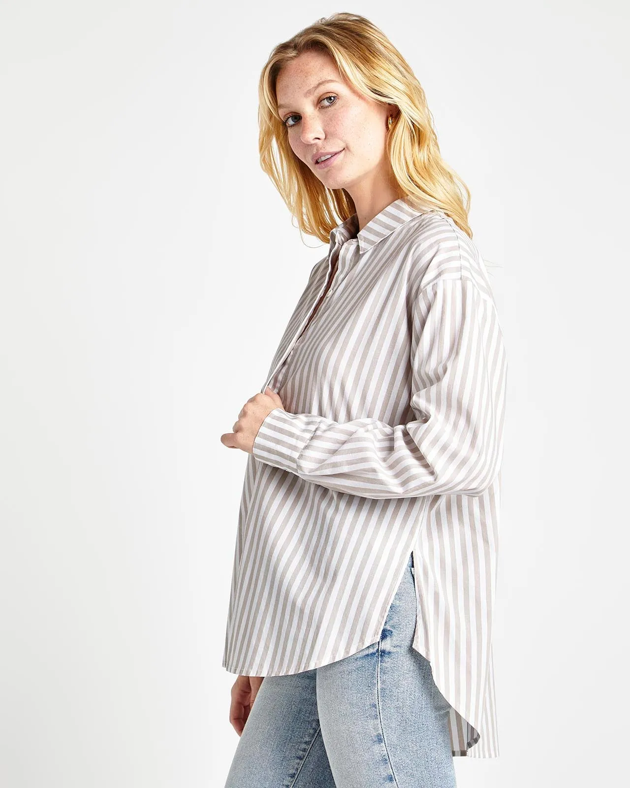 Avril Striped Button Down Shirt