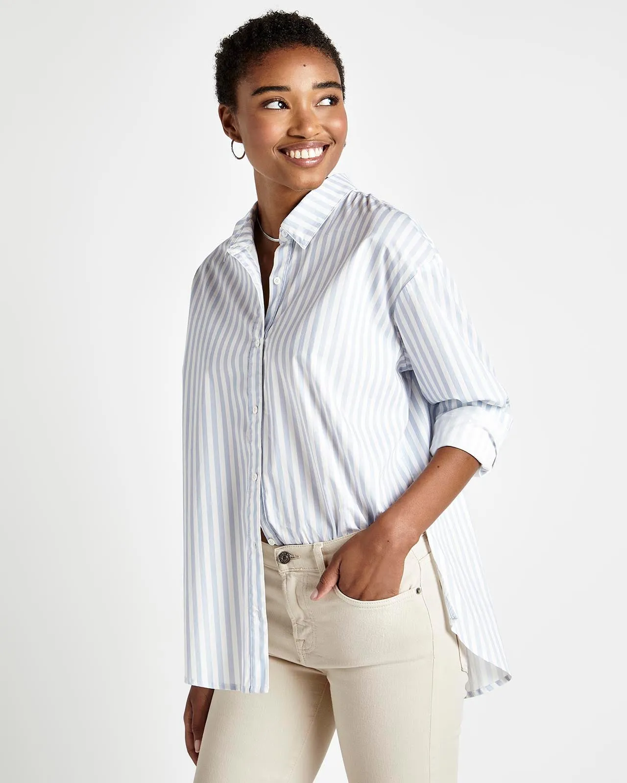 Avril Striped Button Down Shirt
