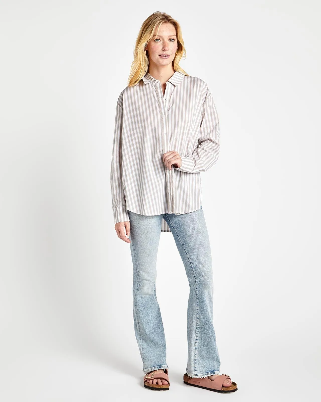 Avril Striped Button Down Shirt