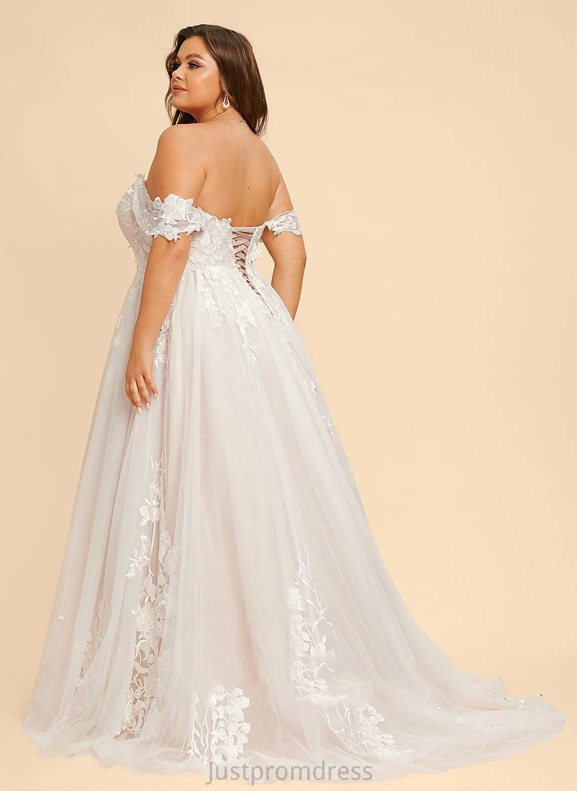 Ball-Gown/Princess Lace Wedding Tulle Wedding Dresses Train Carlee Sweetheart Sweep Dress