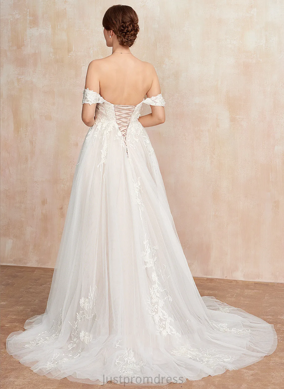 Ball-Gown/Princess Lace Wedding Tulle Wedding Dresses Train Carlee Sweetheart Sweep Dress