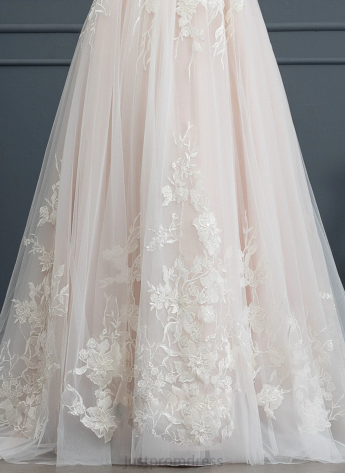 Ball-Gown/Princess Lace Wedding Tulle Wedding Dresses Train Carlee Sweetheart Sweep Dress