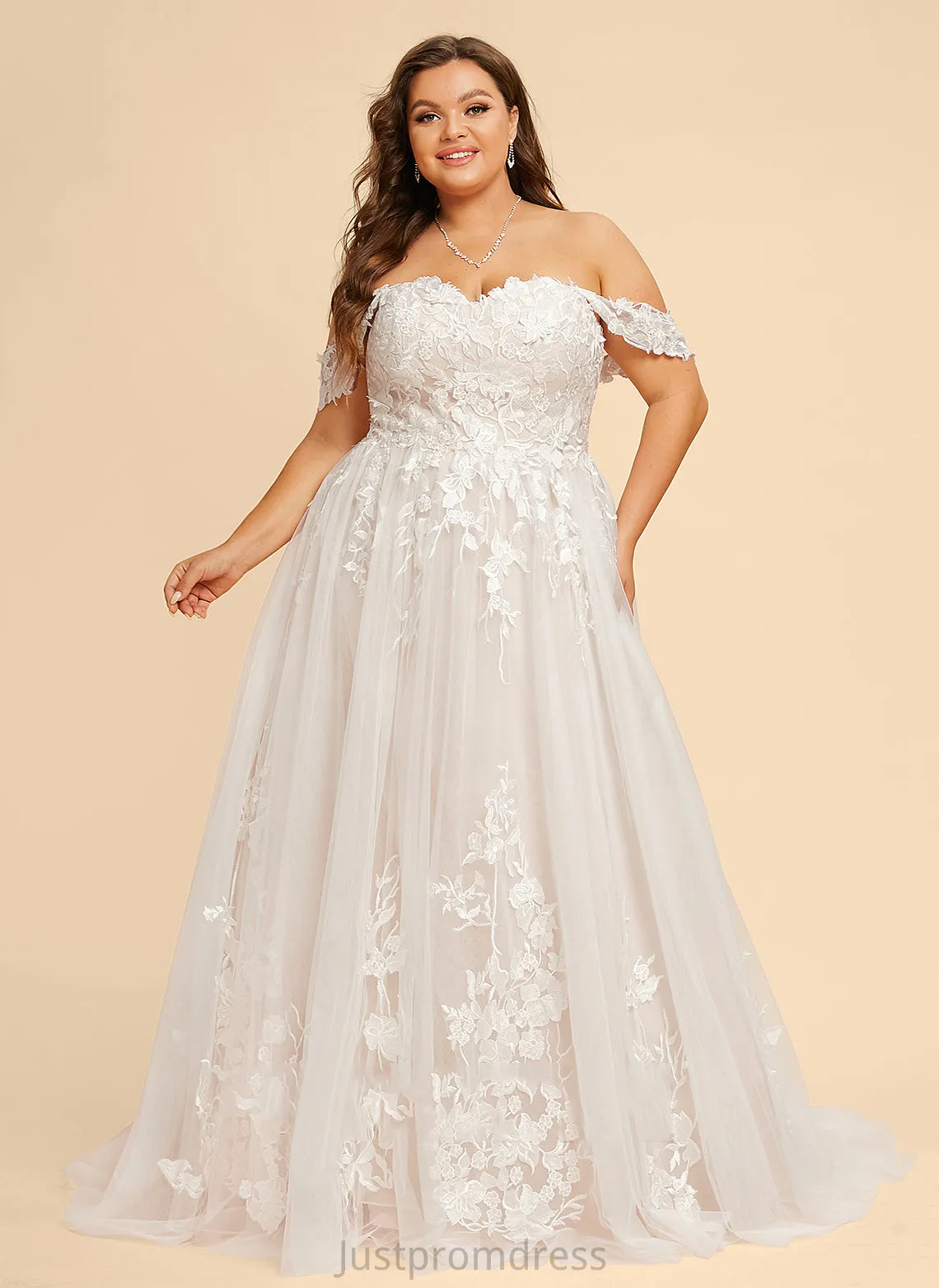 Ball-Gown/Princess Lace Wedding Tulle Wedding Dresses Train Carlee Sweetheart Sweep Dress