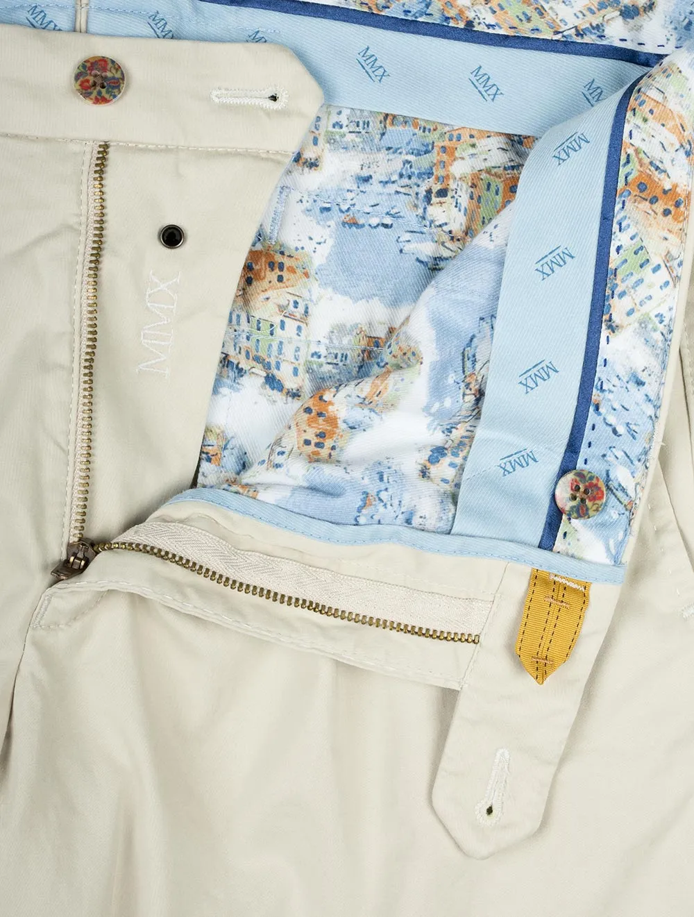 Beige Pegasus Cotton Chino Shorts
