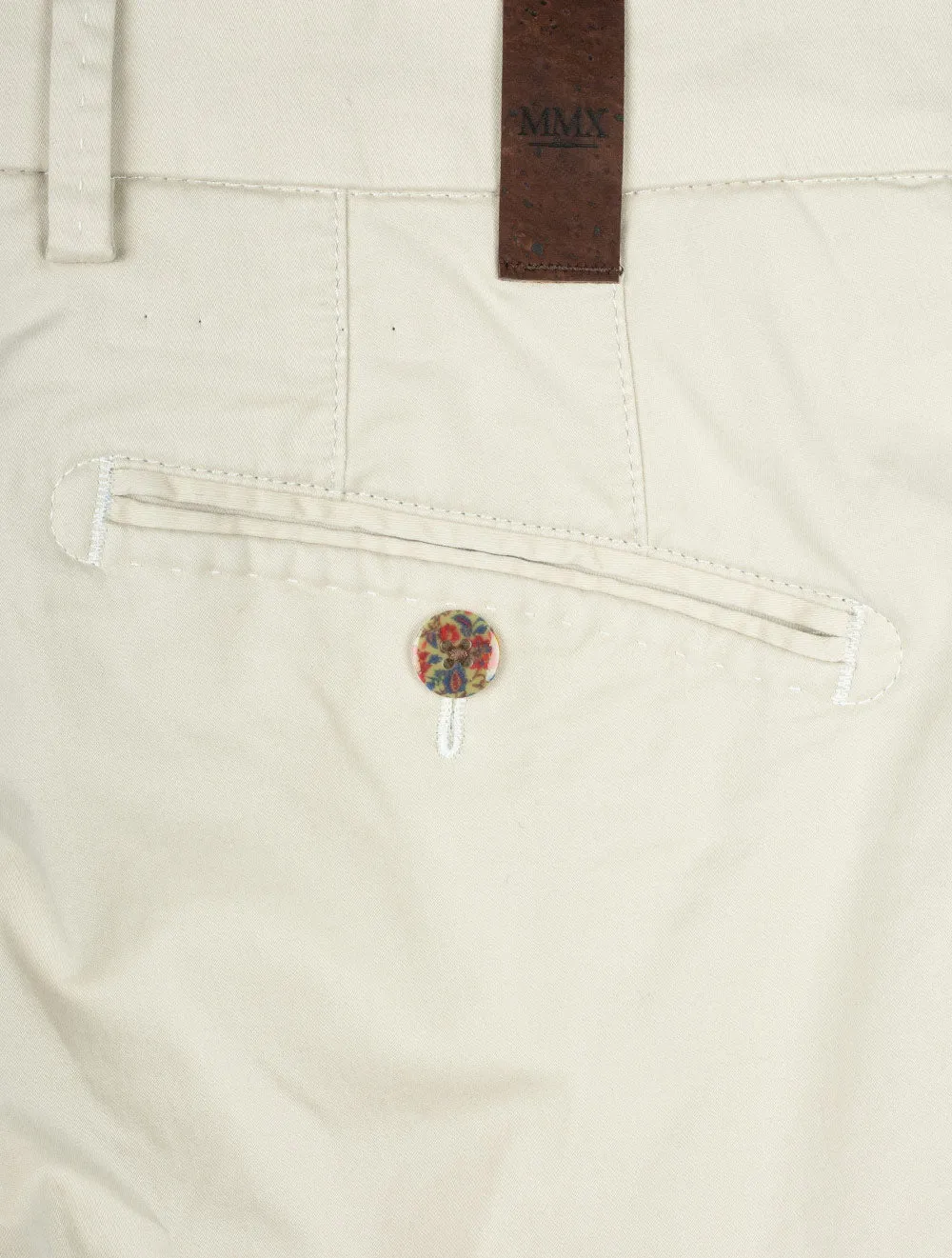 Beige Pegasus Cotton Chino Shorts