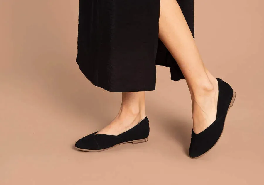 Black Suede Jutti Flat
