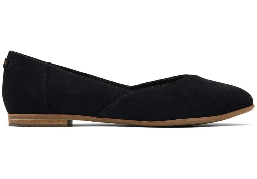 Black Suede Jutti Flat