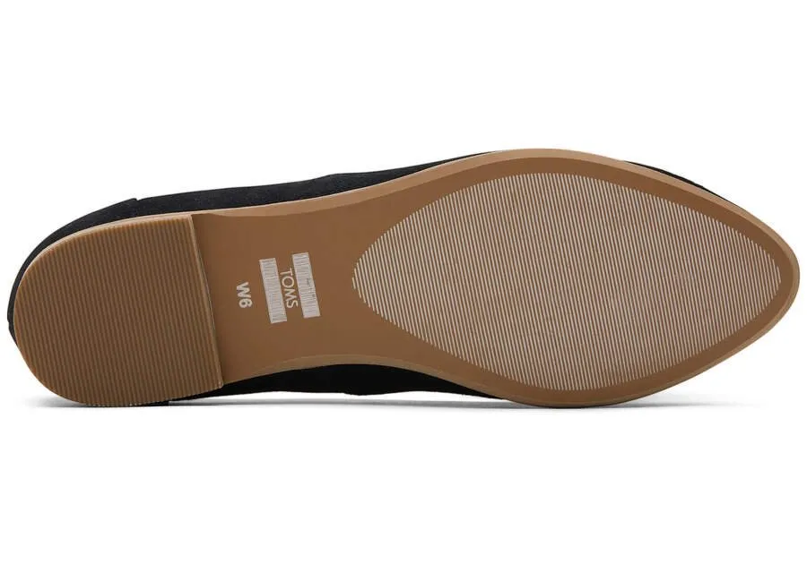 Black Suede Jutti Flat