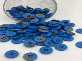 Blue Designer 4 Hole Wooden Buttons