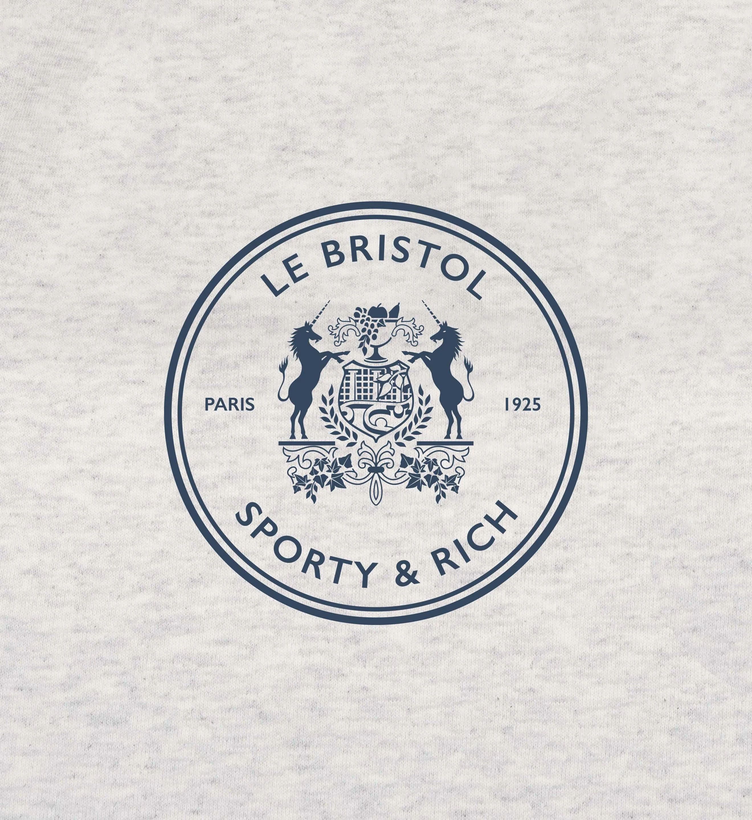 Bristol Crest Gym Short - Heather Gray/Navy
