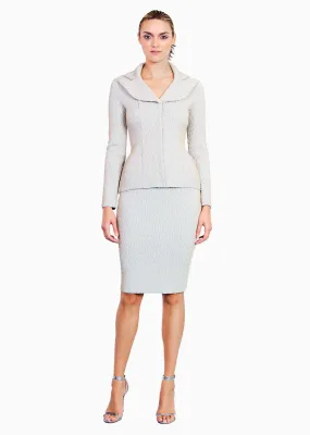 Cadence - Fitted Jacket with Gold Metallic Textured Striping