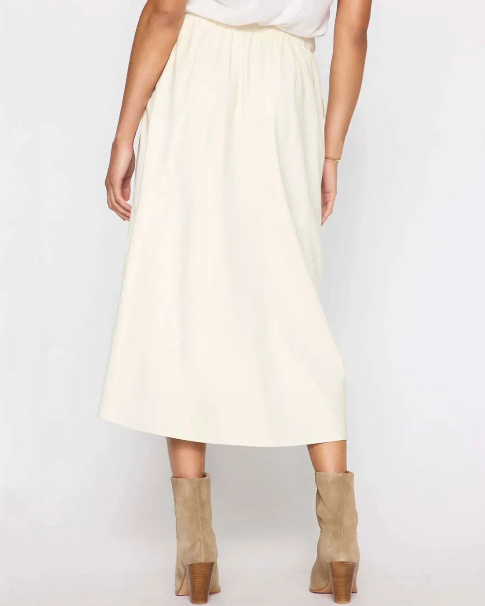 Calla White Vegan Leather Danni Skirt