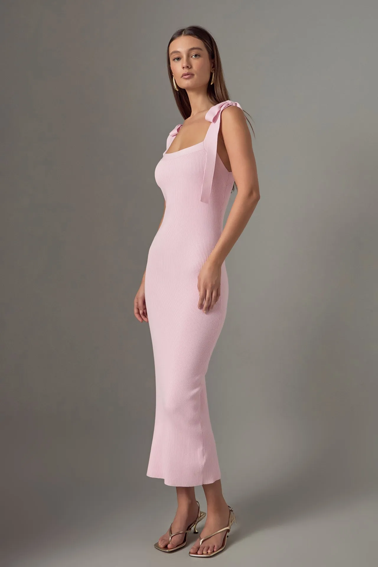 Candace Solid Knit Midi Dress