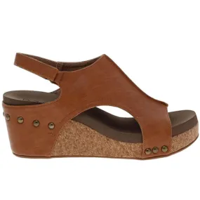 Carley Cognac Smooth Corky's Wedges