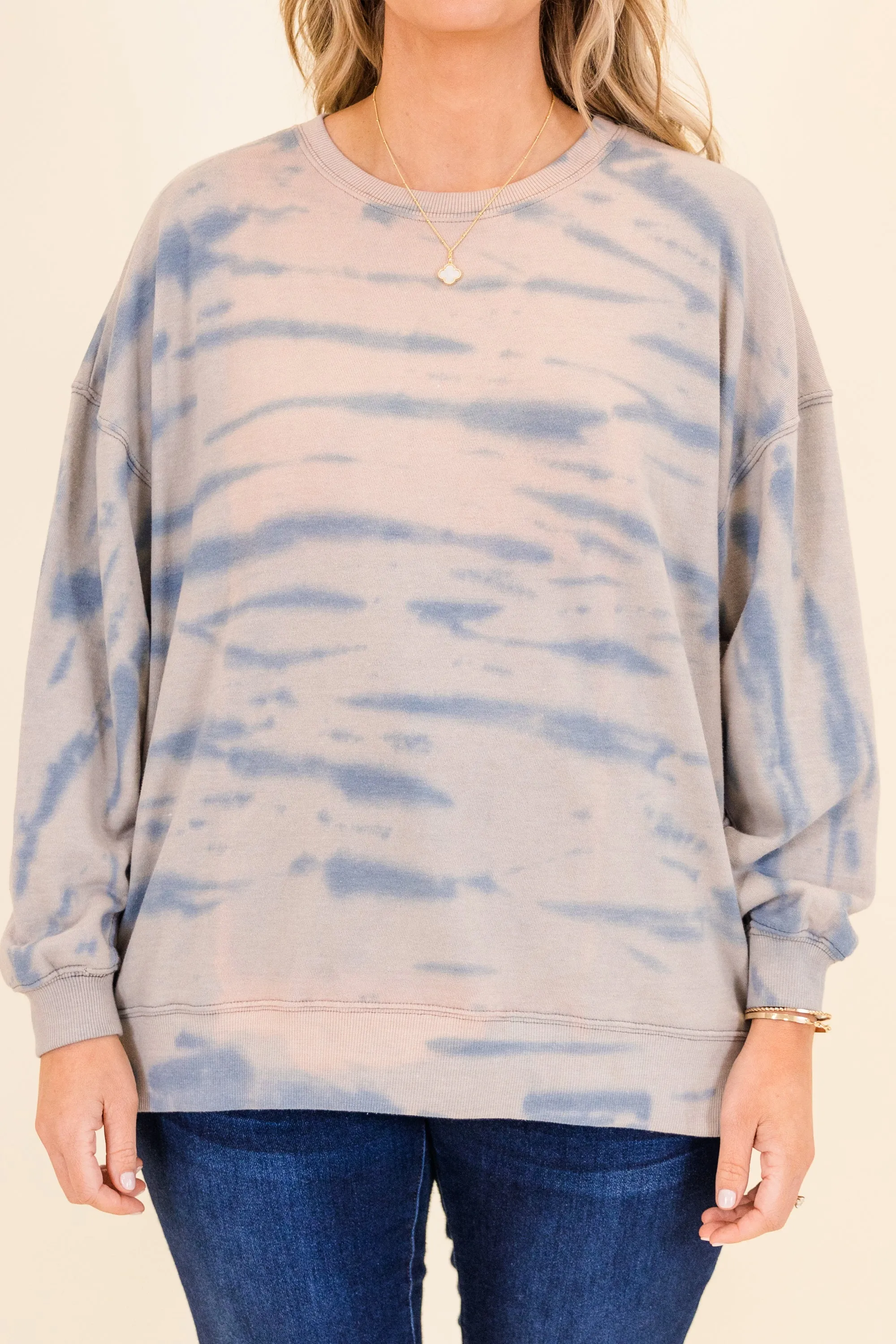 Cascade Wash Top, Teal-Mocha