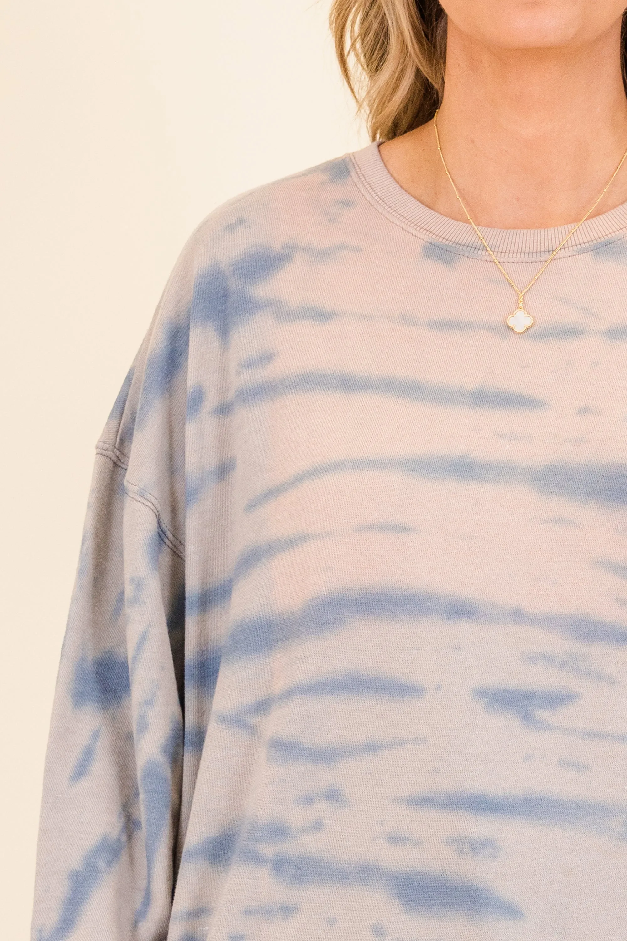 Cascade Wash Top, Teal-Mocha