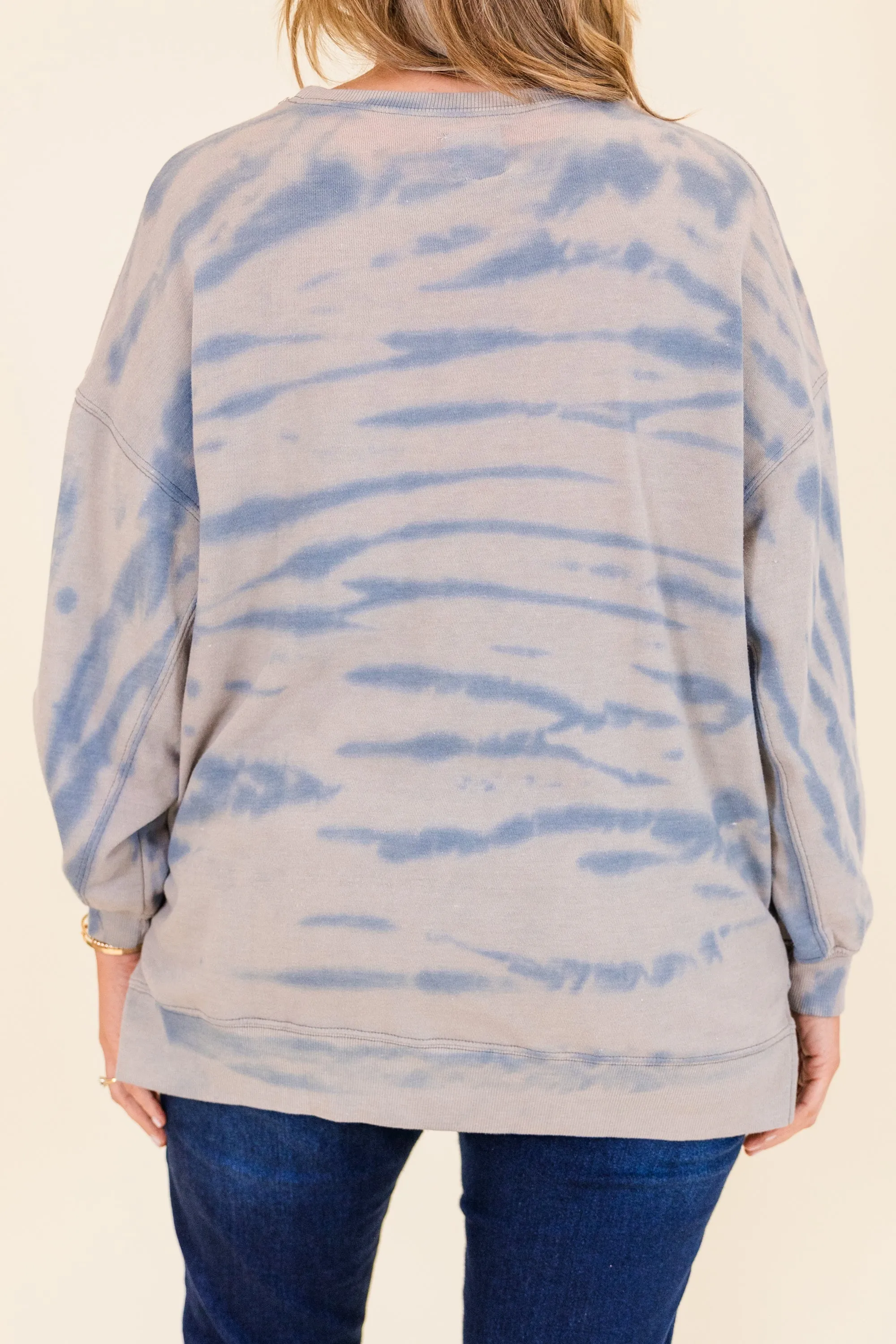 Cascade Wash Top, Teal-Mocha