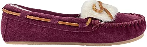 Clarks Adalyn Burgundy Mocassin Vamp Comfort Rounded Toe Scuff Fashion Slippers