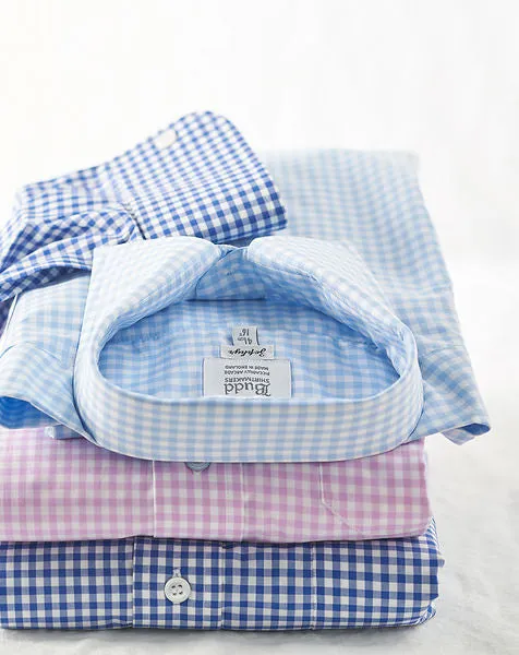 Classic Fit Check Zephyr Button Cuff Shirt in Lilac