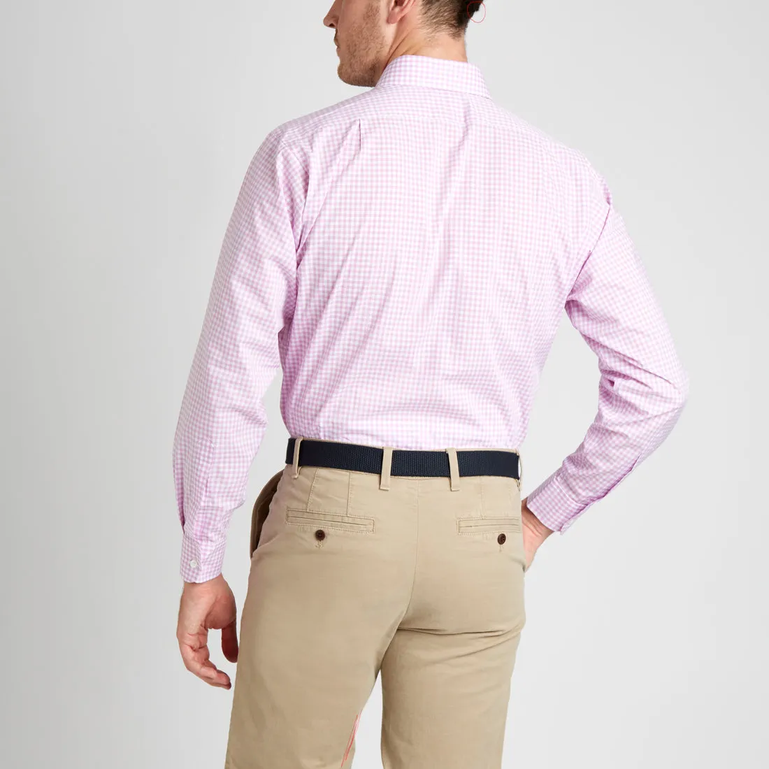 Classic Fit Check Zephyr Button Cuff Shirt in Lilac