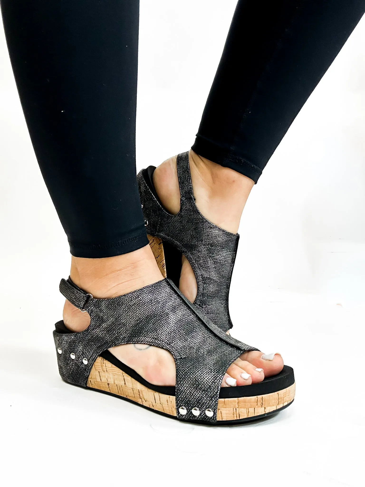 Corky's Black Texture Volta II Wedges