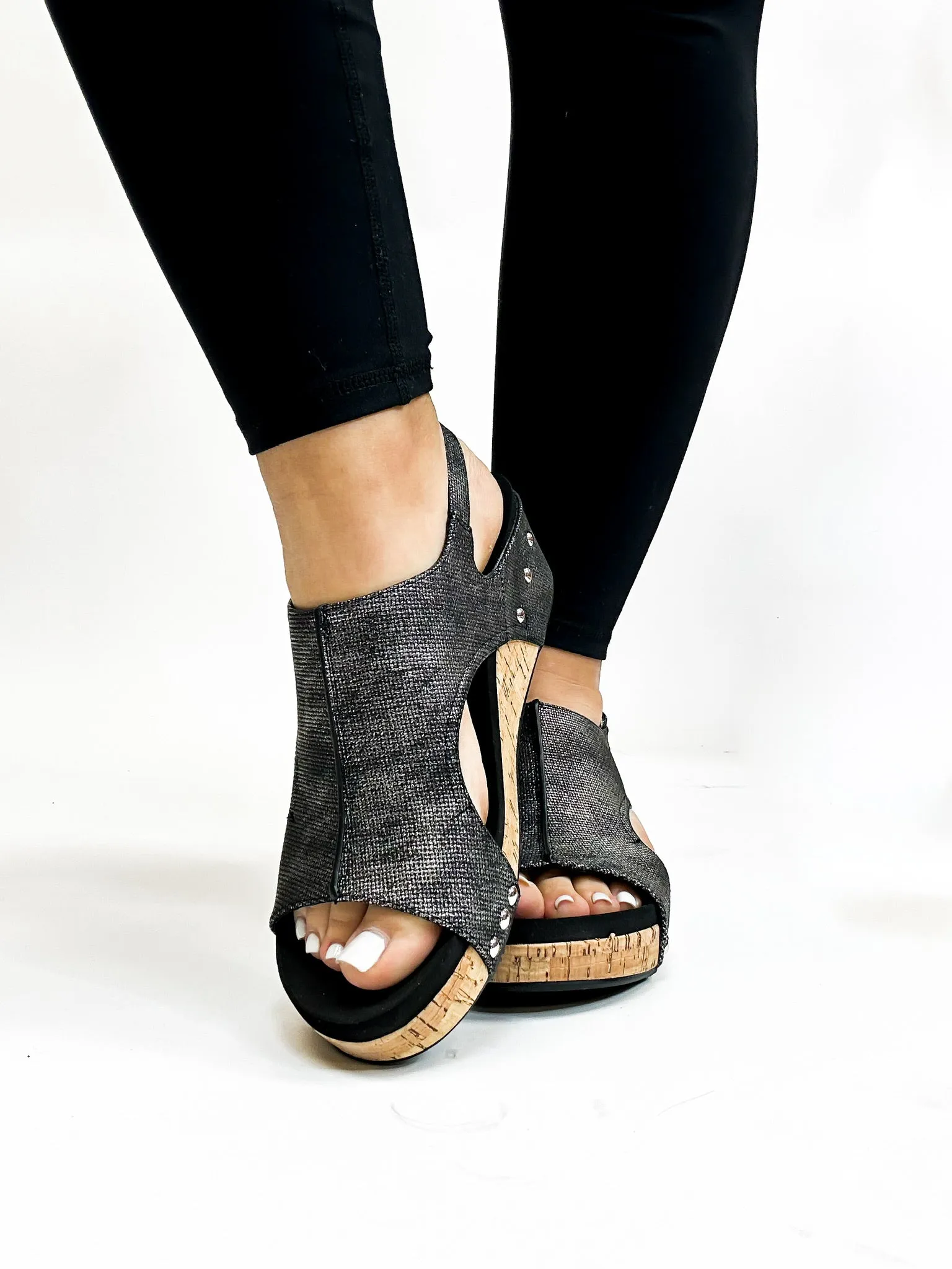 Corky's Black Texture Volta II Wedges