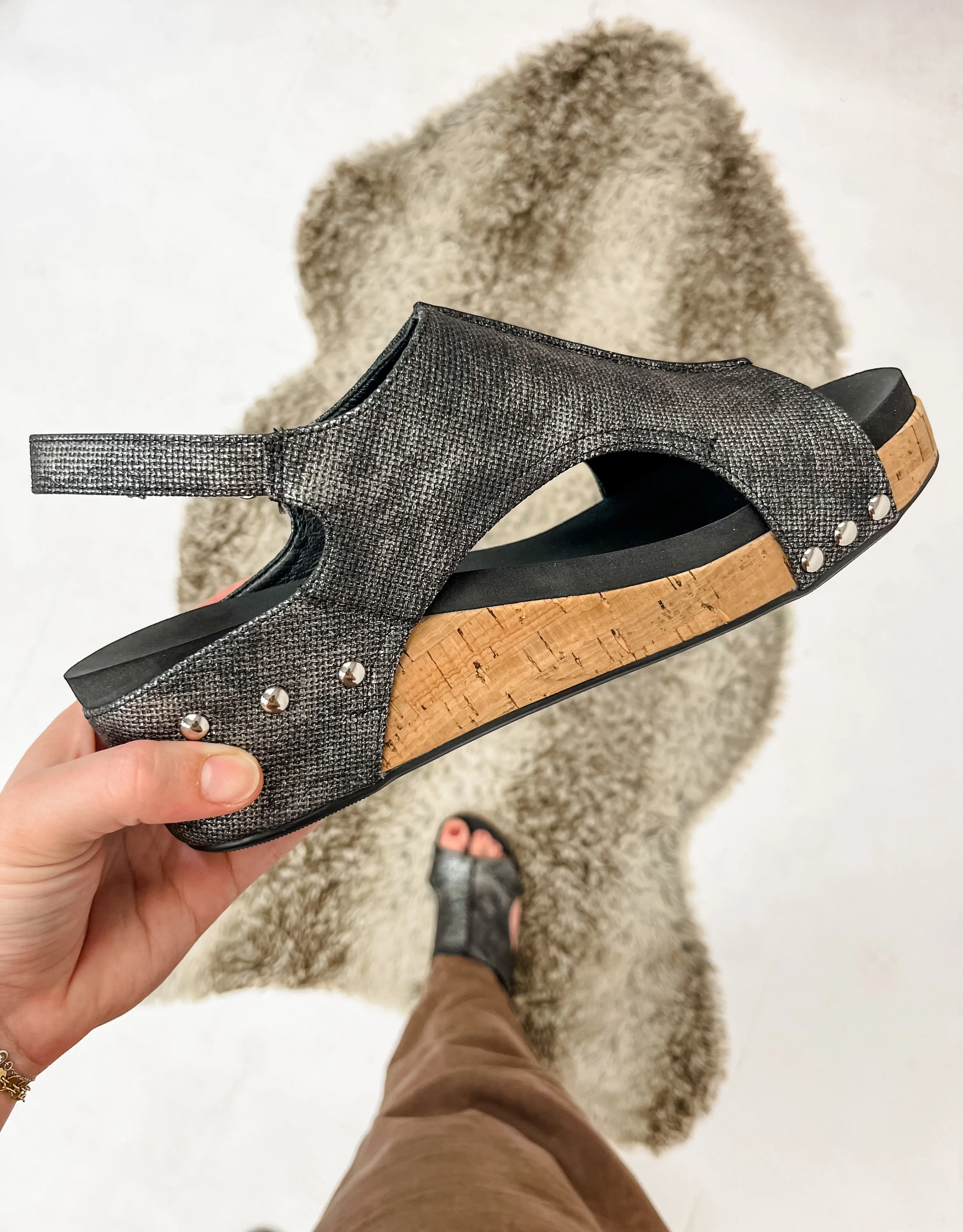 Corky's Black Texture Volta II Wedges