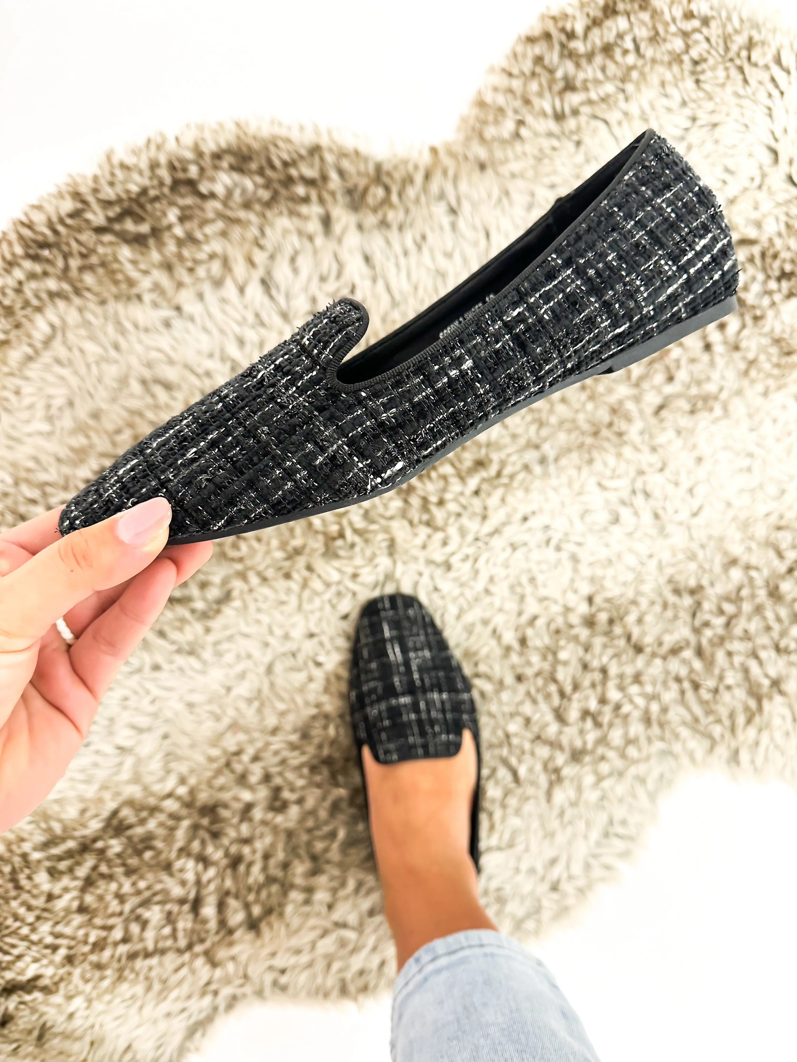 Corky's Black Tweed Goody 2 Shoes Flats FINAL SALE