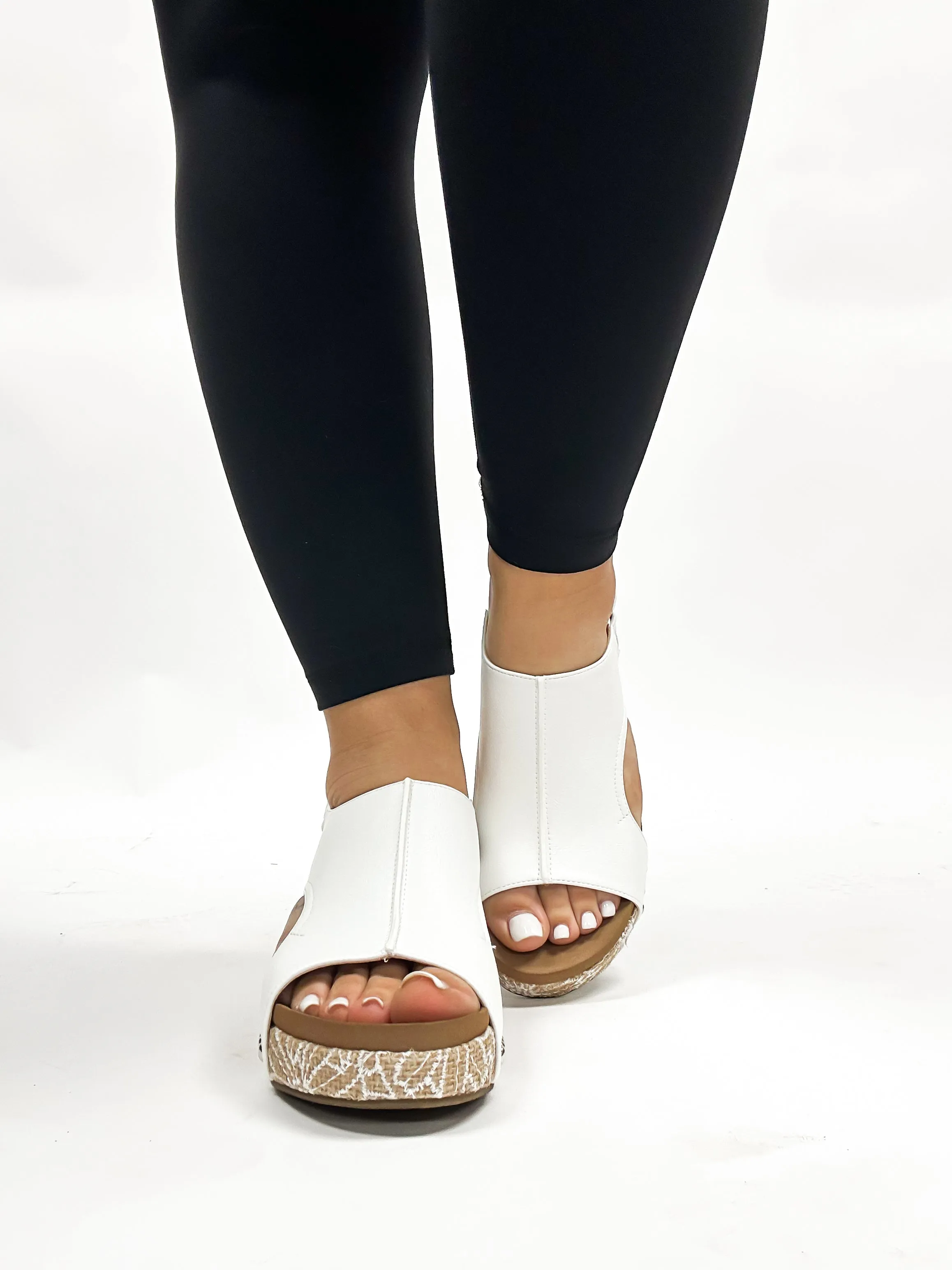 Corky's White Combo Volta II Wedges