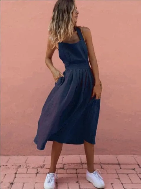 DressBetty - Sexy Bowknot Backless Cross Drawstring Beach Dress