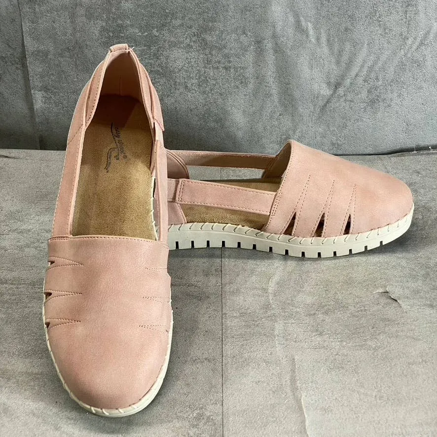 EASY STREET Women's Blush Bugsy Round-Toe Slip-On Comfort Flats SZ 8