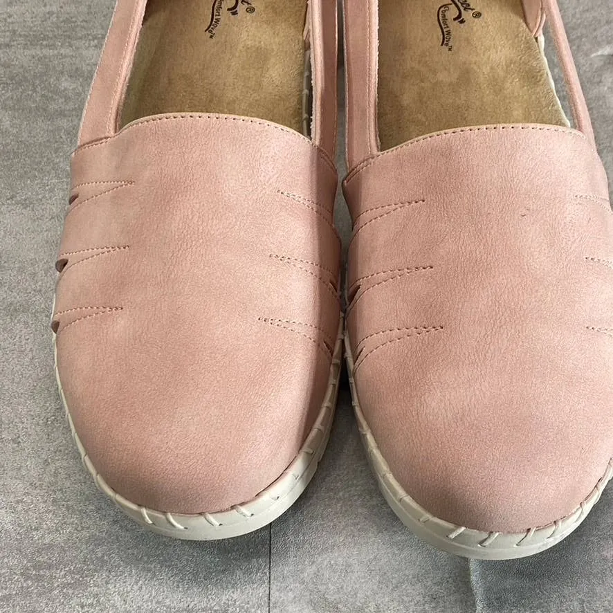 EASY STREET Women's Blush Bugsy Round-Toe Slip-On Comfort Flats SZ 8