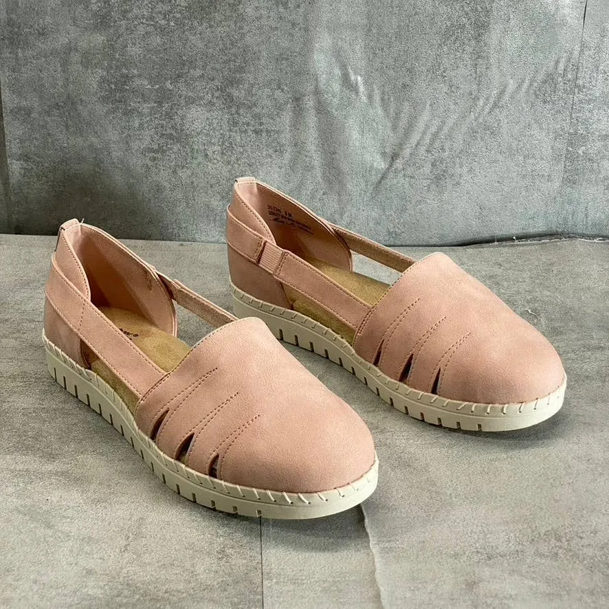 EASY STREET Women's Blush Bugsy Round-Toe Slip-On Comfort Flats SZ 8