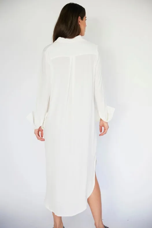 Eddie Shirt Dress - Ivory