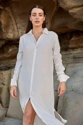 Eddie Shirt Dress - Ivory