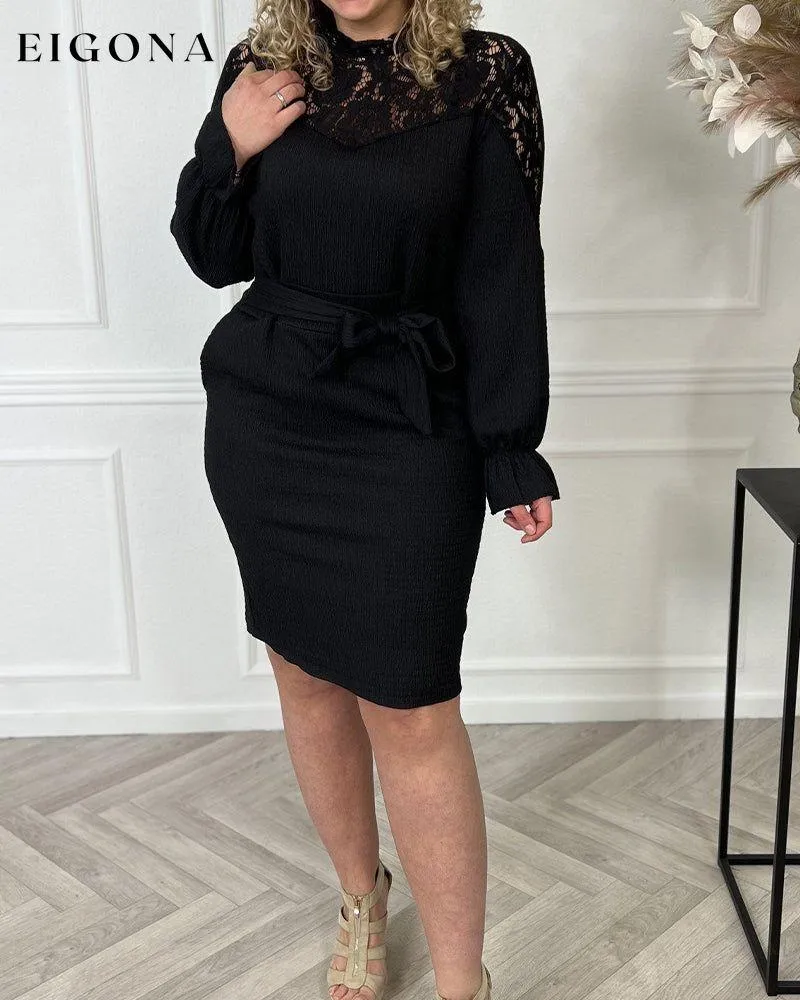 Elegant patchwork lace dress