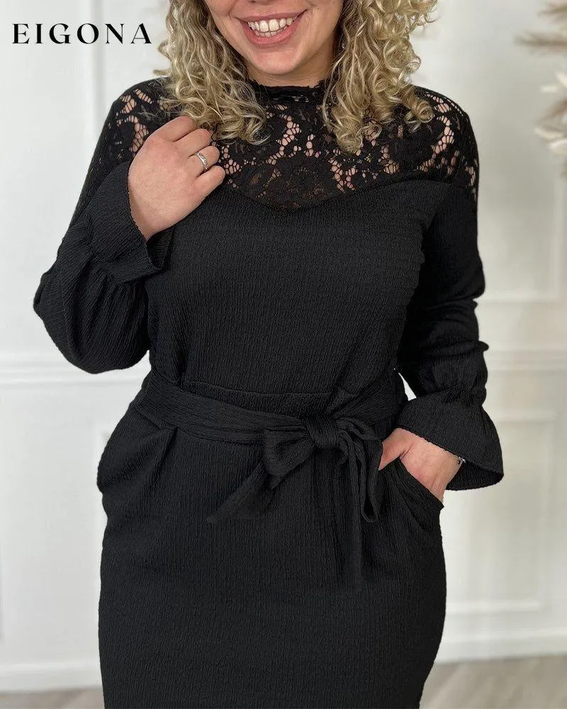 Elegant patchwork lace dress