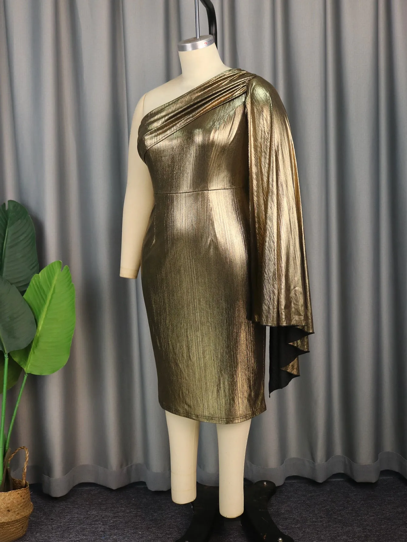 Elegant Special Occasions One-Shoulder Asymmetrical Dress
